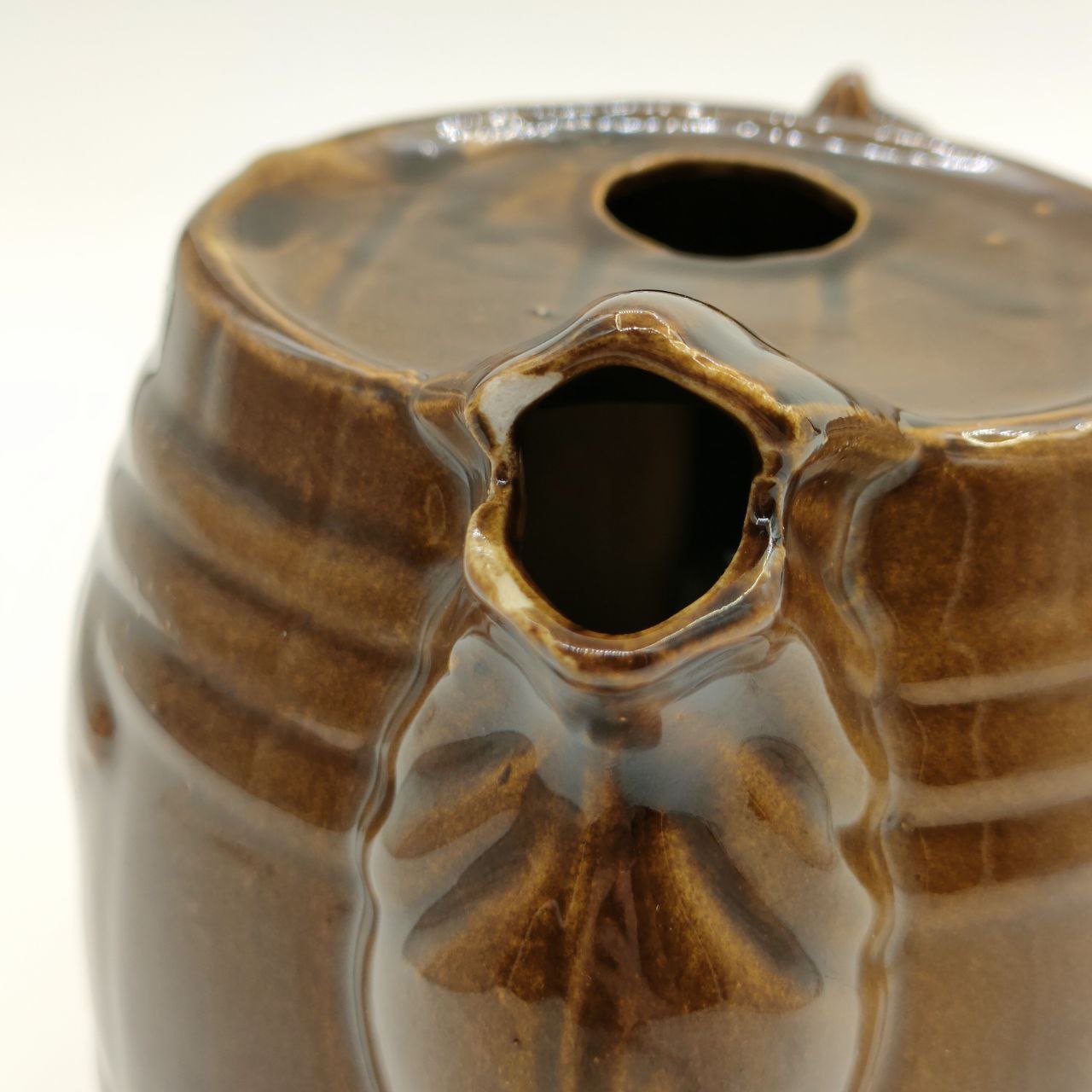 Кувшин "Медвежья бочка", фаянс, глазурь, Ангарский керамический завод, СССР, 1960-1980 гг.