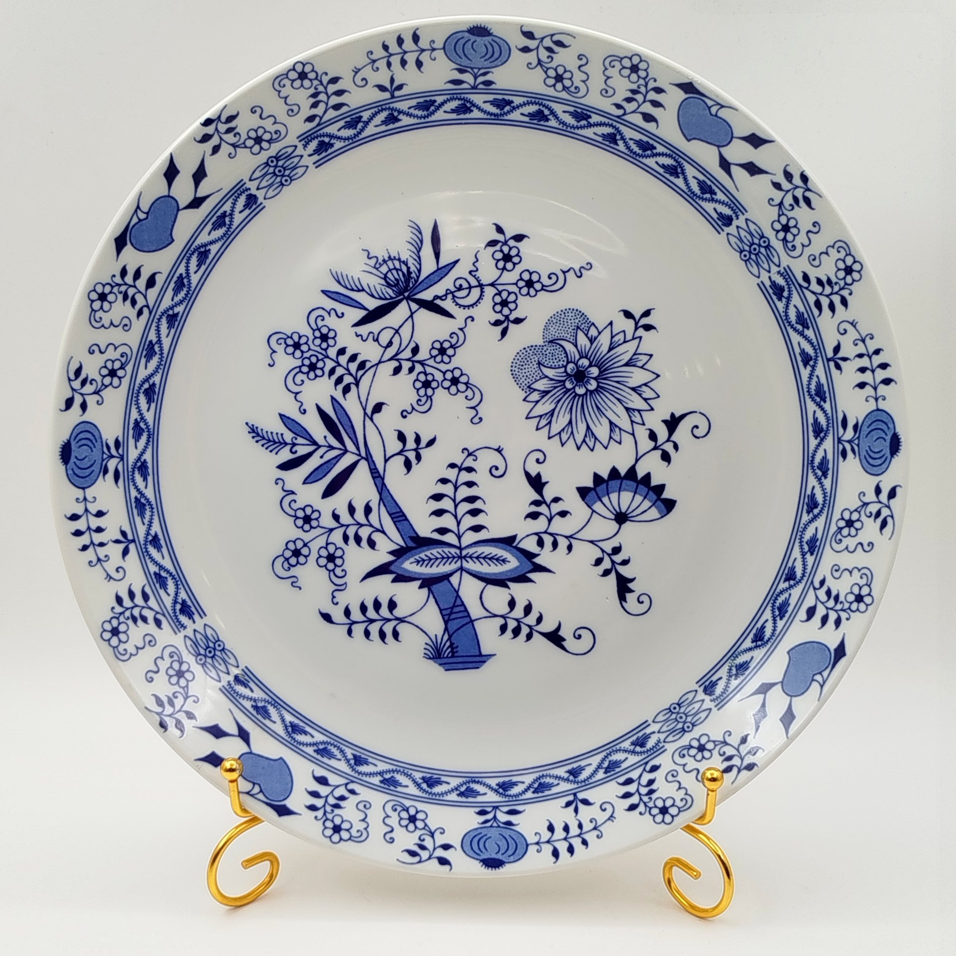 Блюдо "Луковый узор", "Bohemia inglazed", фарфор, деколь, Чехословакия, 1970-1990 гг.