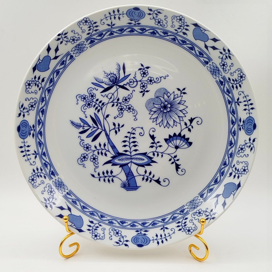 Блюдо "Луковый узор", "Bohemia inglazed", фарфор, деколь, Чехословакия, 1970-1990 гг.