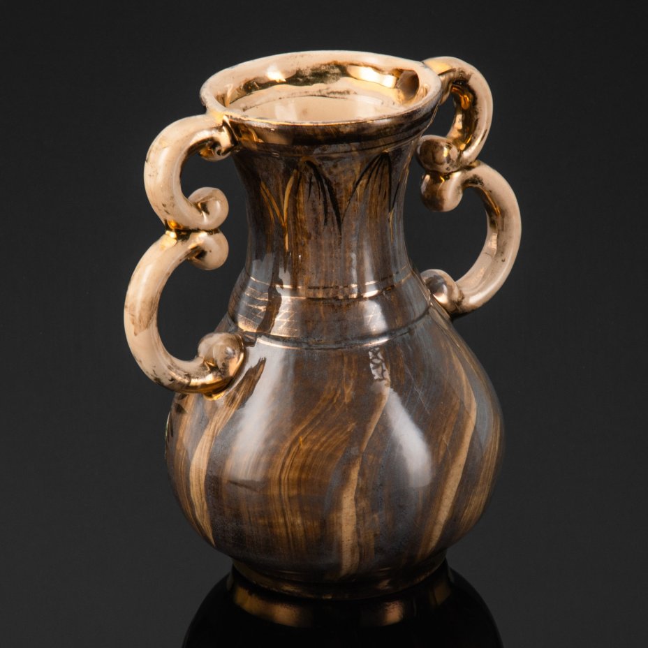 Ваза декоративная, украшенная изображением ветряной мельницы, H. Bequet Quaregnon