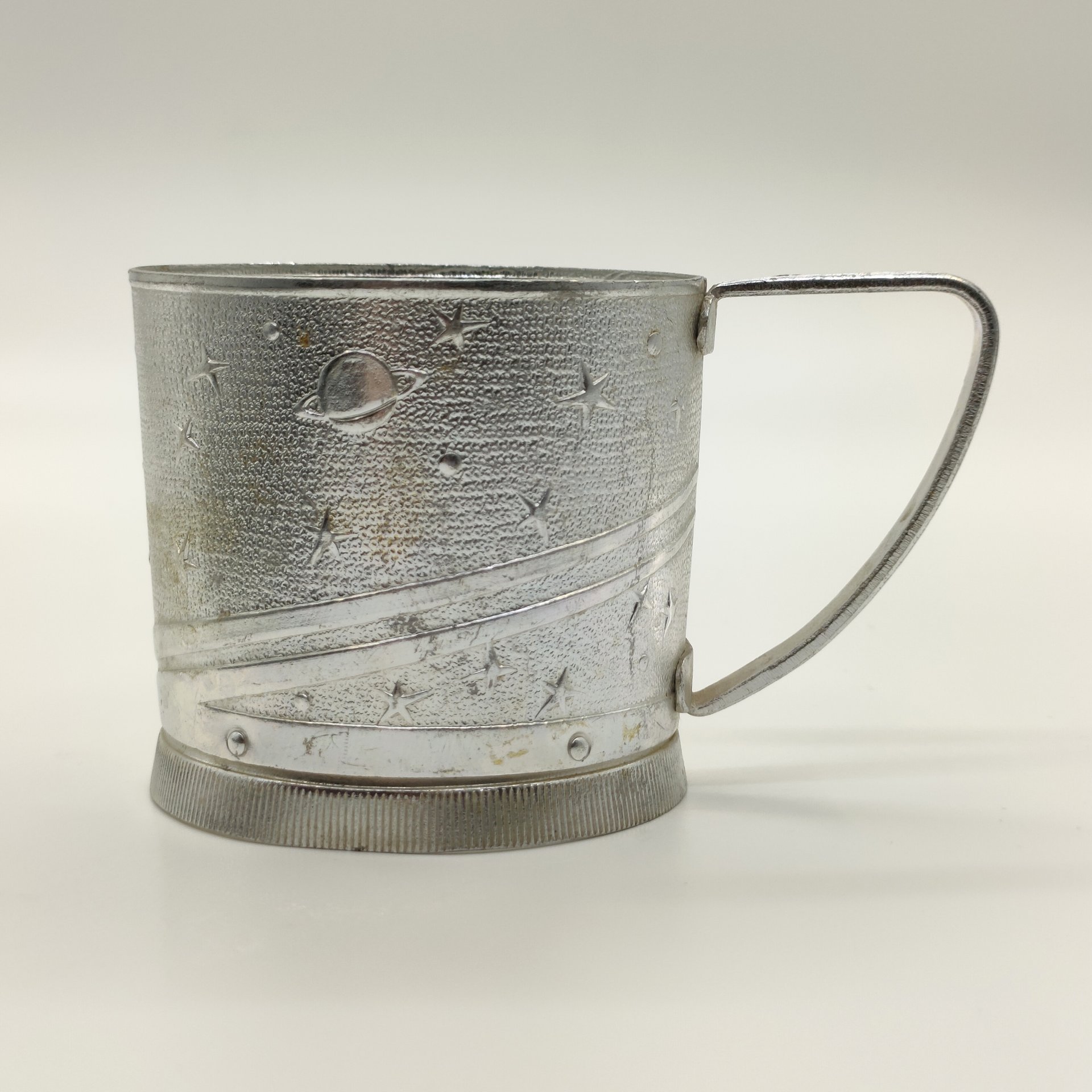 Подстаканник "Космос", алюминий, Верх-Исетский металлургический завод (ВИЗ), СССР, 1960-1970 гг.