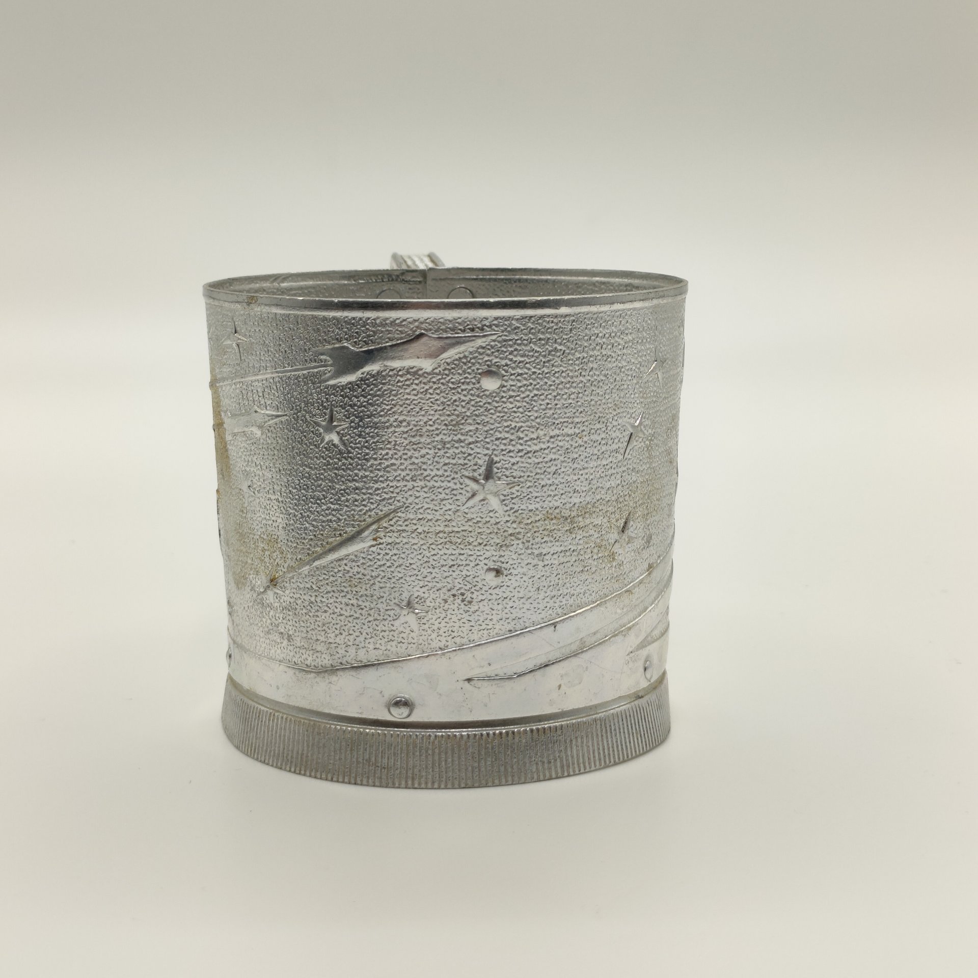 Подстаканник "Космос", алюминий, Верх-Исетский металлургический завод (ВИЗ), СССР, 1960-1970 гг.