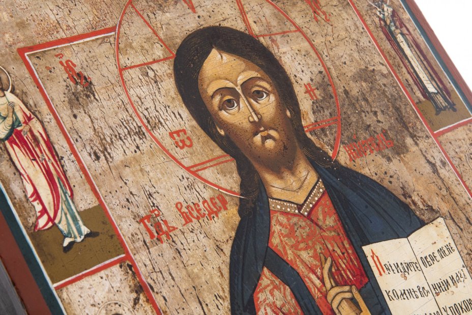 Икона "Господь Вседержитель", дерево, темпера, Российская Империя, 1890-1900 гг.