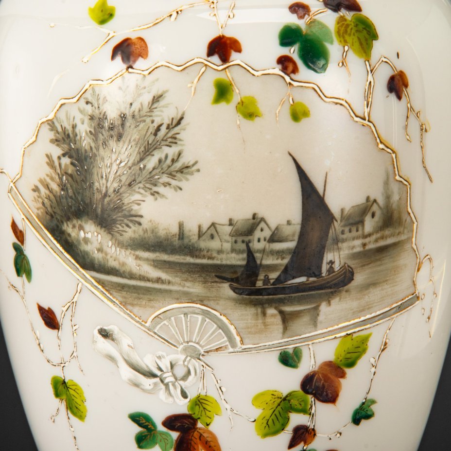 Ваза для цветов на металлической подставке "Прогулка на яхте"