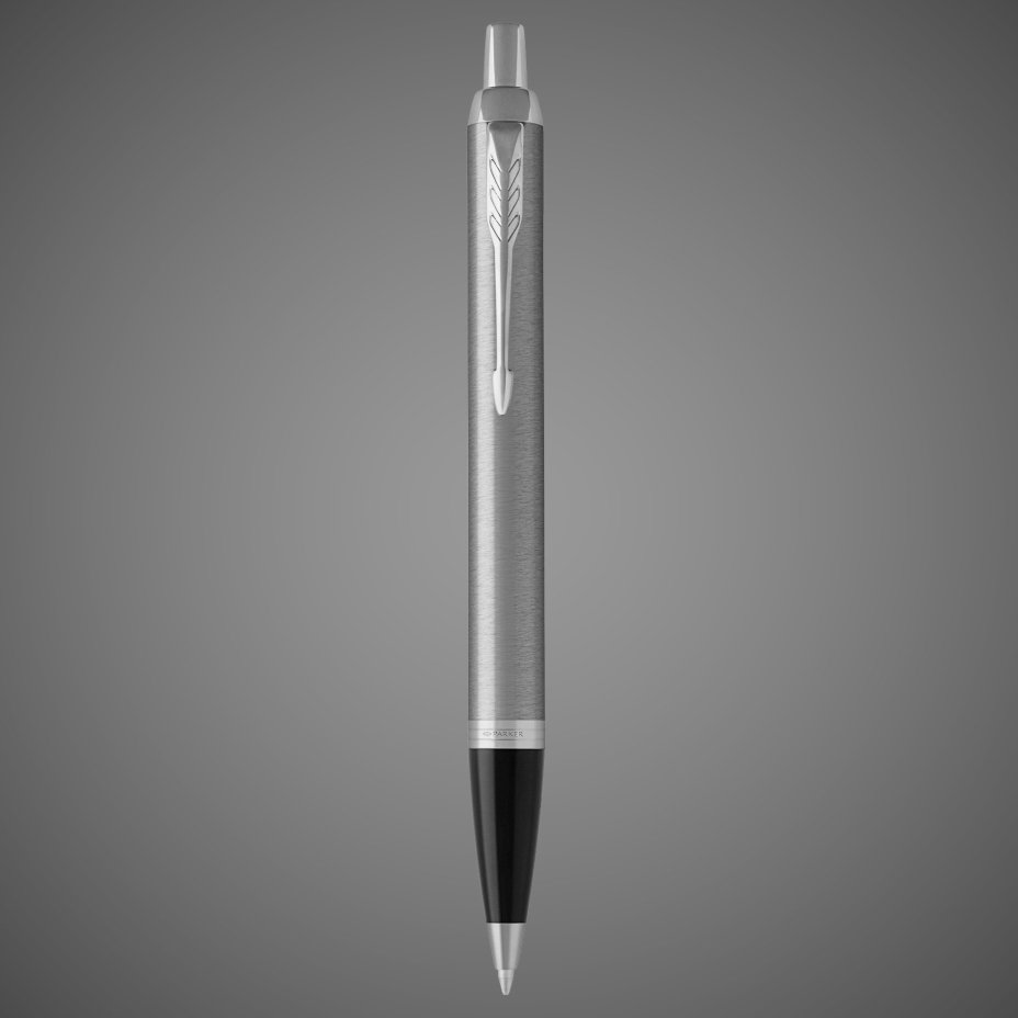 Шариковая ручка Parker IM Stainless Steel CT, стержень: M, цвет чернил: blue, в подарочной упаковке., Пластик и полимеры: пластик, сталь, хром