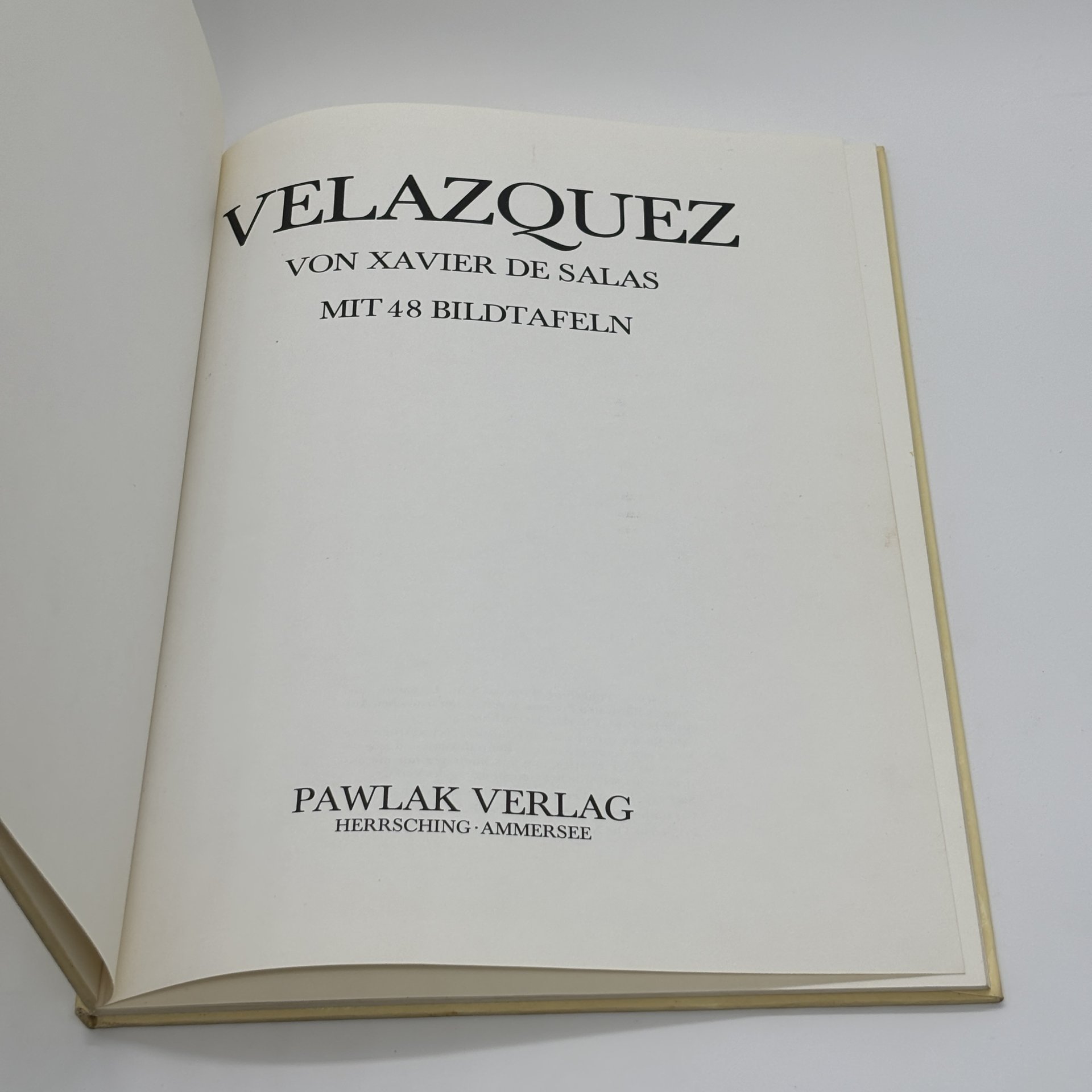 Альбом "Velazquez. Mit 48 Bildtafeln" на немецком языке, Xavier de Salas, Pawlak Verlag