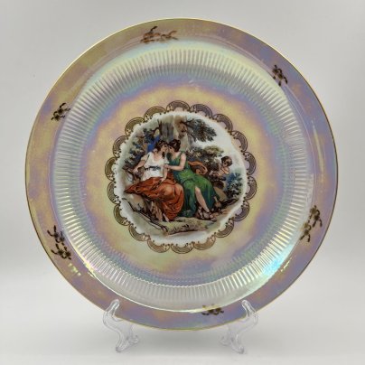 Блюдо сервировочное из сервиза "Мадонна", фарфор, деколь, люстр, золочение, Colditz (Кольдиц), ГДР, 1970-1991 гг.