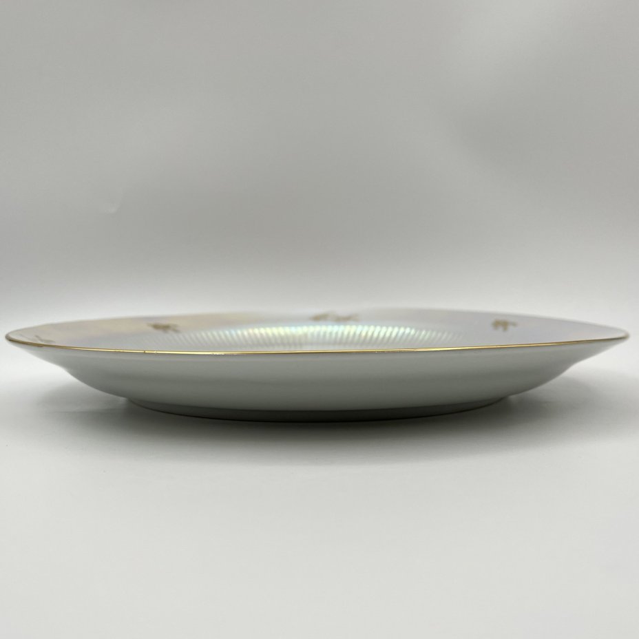 Блюдо сервировочное из сервиза "Мадонна", фарфор, деколь, люстр, золочение, Colditz (Кольдиц), ГДР, 1970-1991 гг.