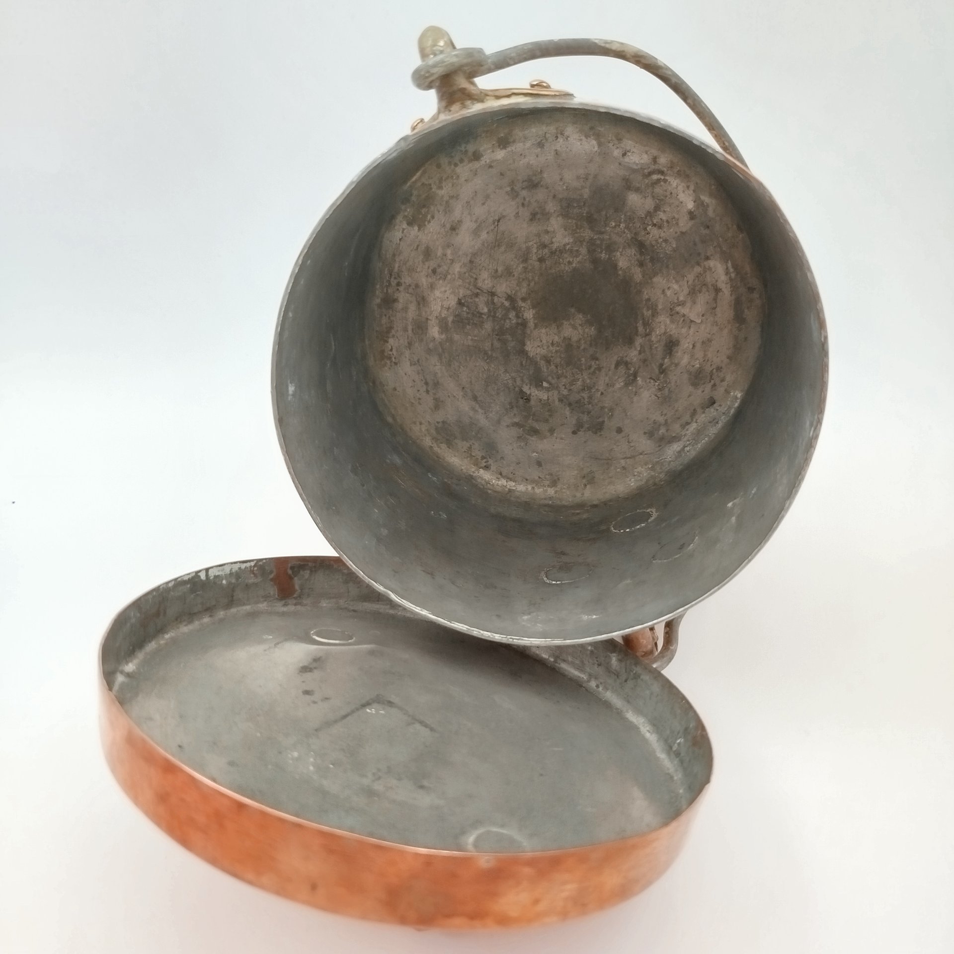 Котелок винтажный с крышкой