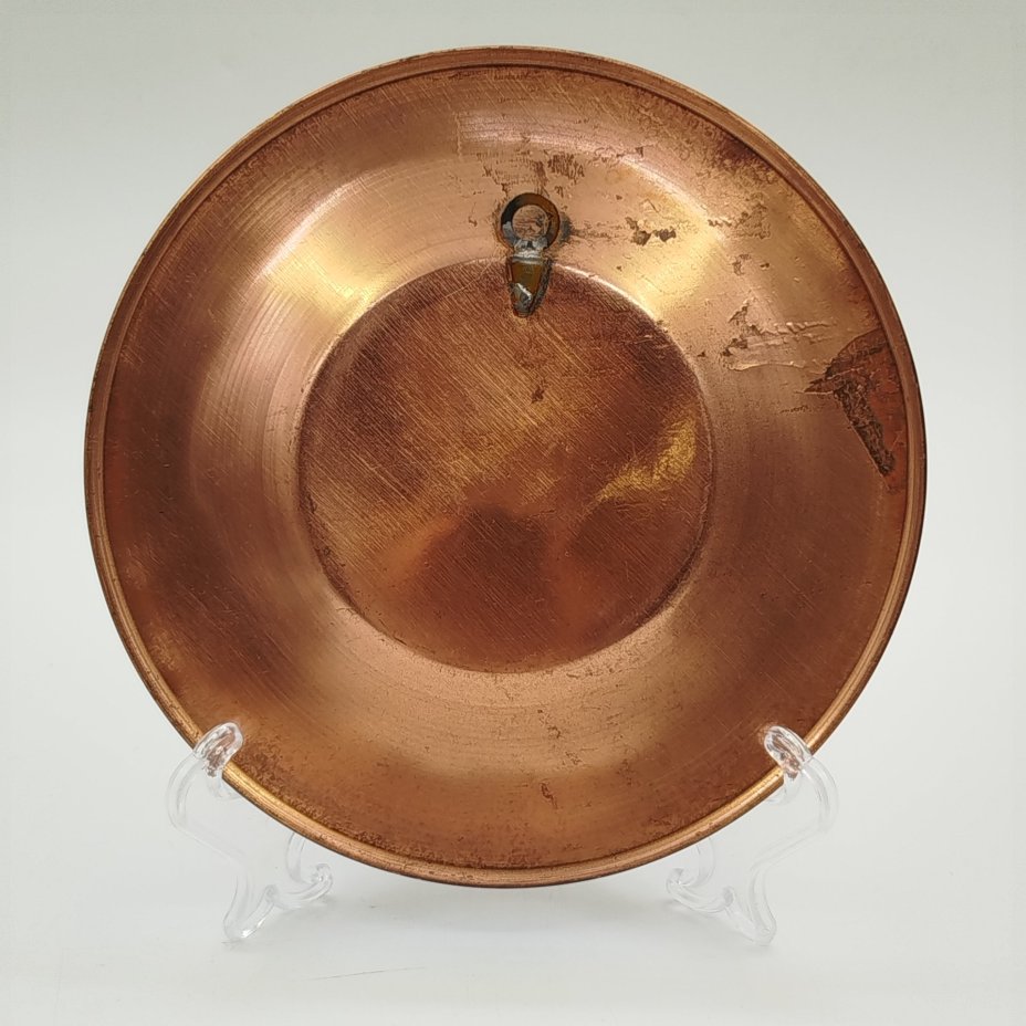 Тарелка декоративная настенная, украшенная растительным орнаментом