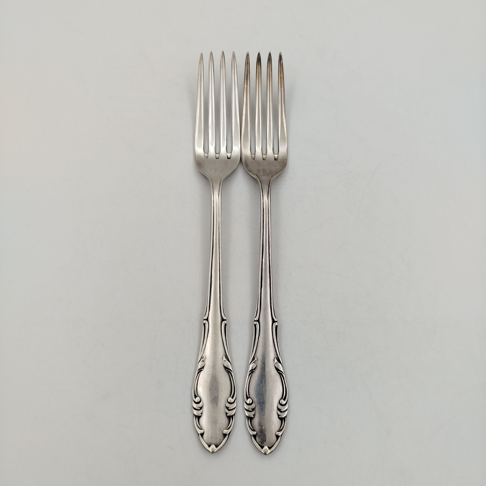 Пара вилок, металл, серебрение, Fritz Millhoff, Германия, 1950-1970 гг., Fritz Millhoff