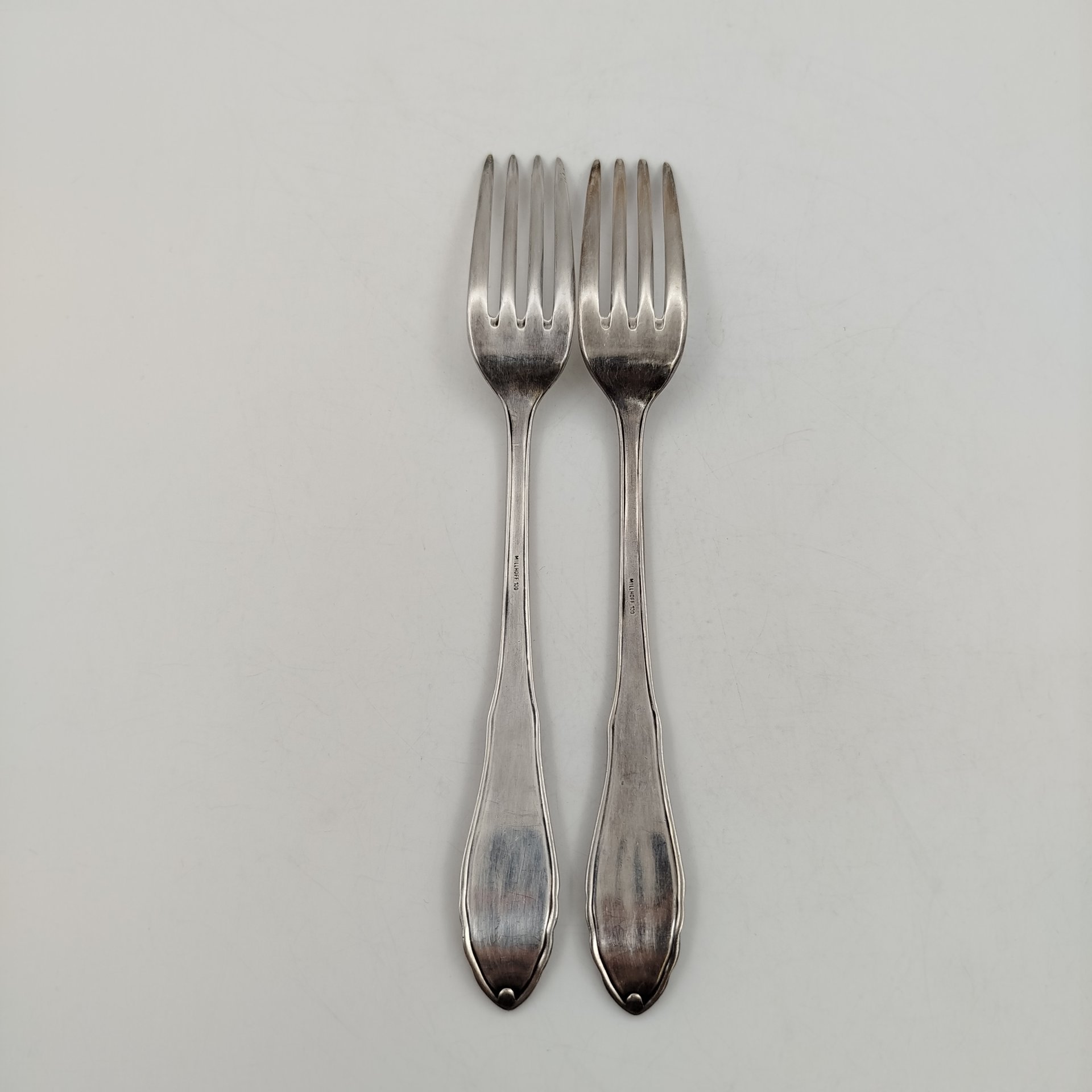 Пара вилок, металл, серебрение, Fritz Millhoff, Германия, 1950-1970 гг., Fritz Millhoff