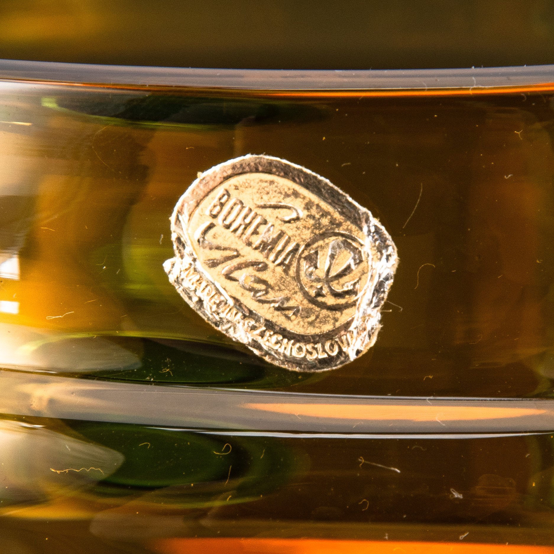 Ваза (фруктовница) необычной формы  Prachen , дизайн Josef Hospodka, стекло, гутная техника, налепы, Bohemia Crystalite, Чехословакия, 1969-1970 гг.