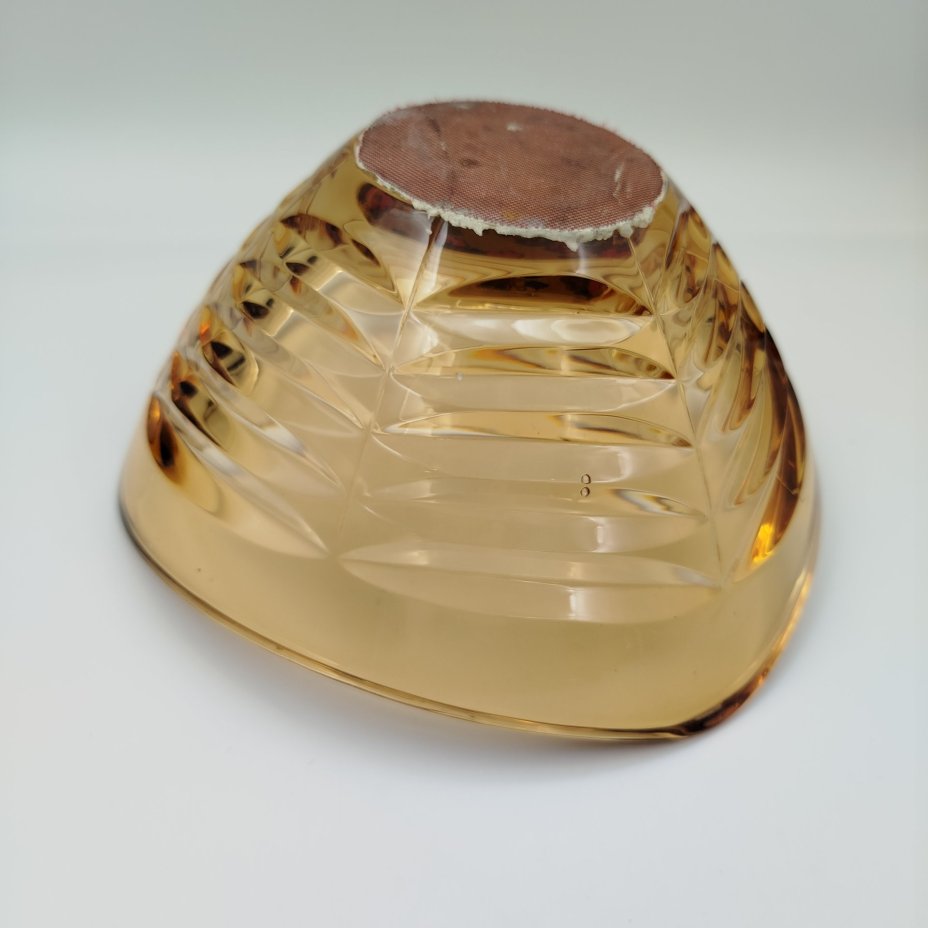 Фруктовница "Корзиночка", автор А.И. Маева, хрусталь, Ленинградский завод художественного стекла (ЛЗХС), СССР, 1960-1980 гг.