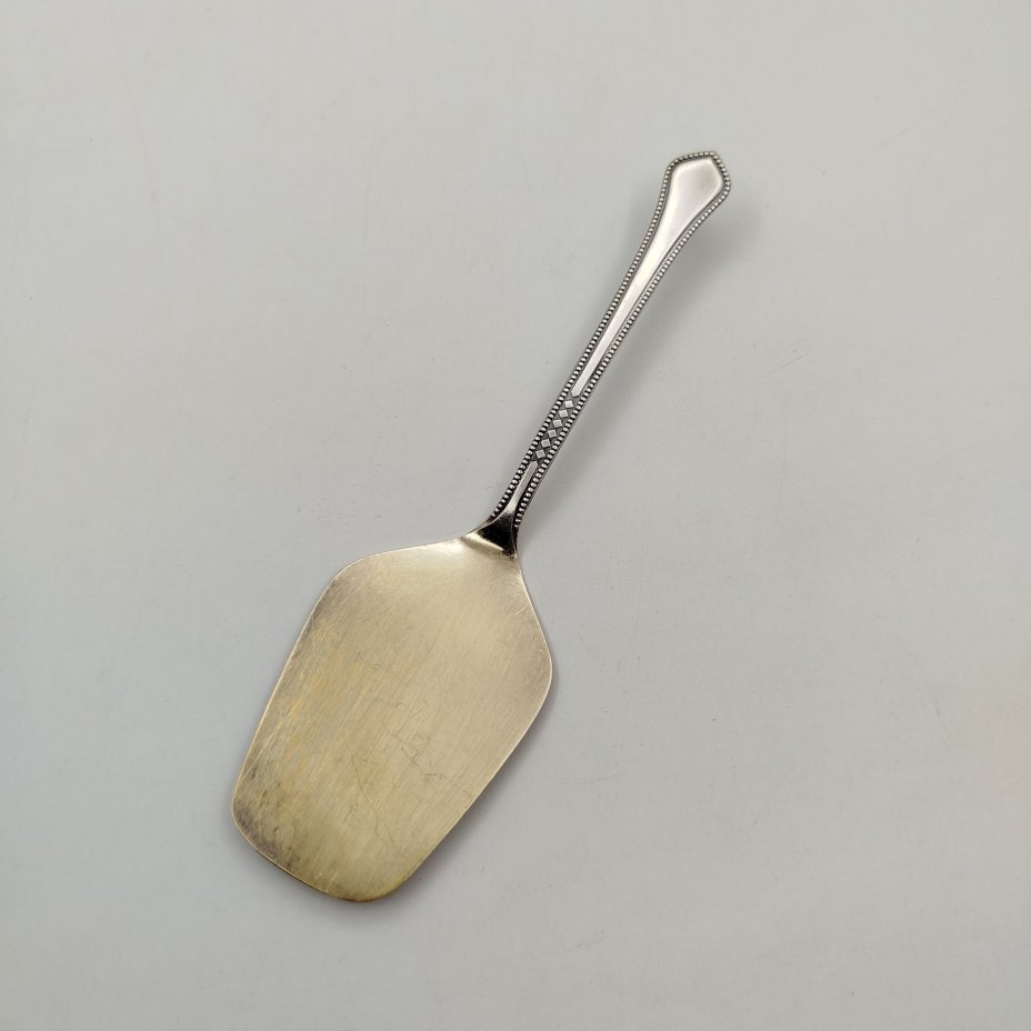 Лопатка сервировочная с геометрическим декором, мельхиор (медь-никель), Таллинский ювелирный завод, СССР, 1960-1990 гг.