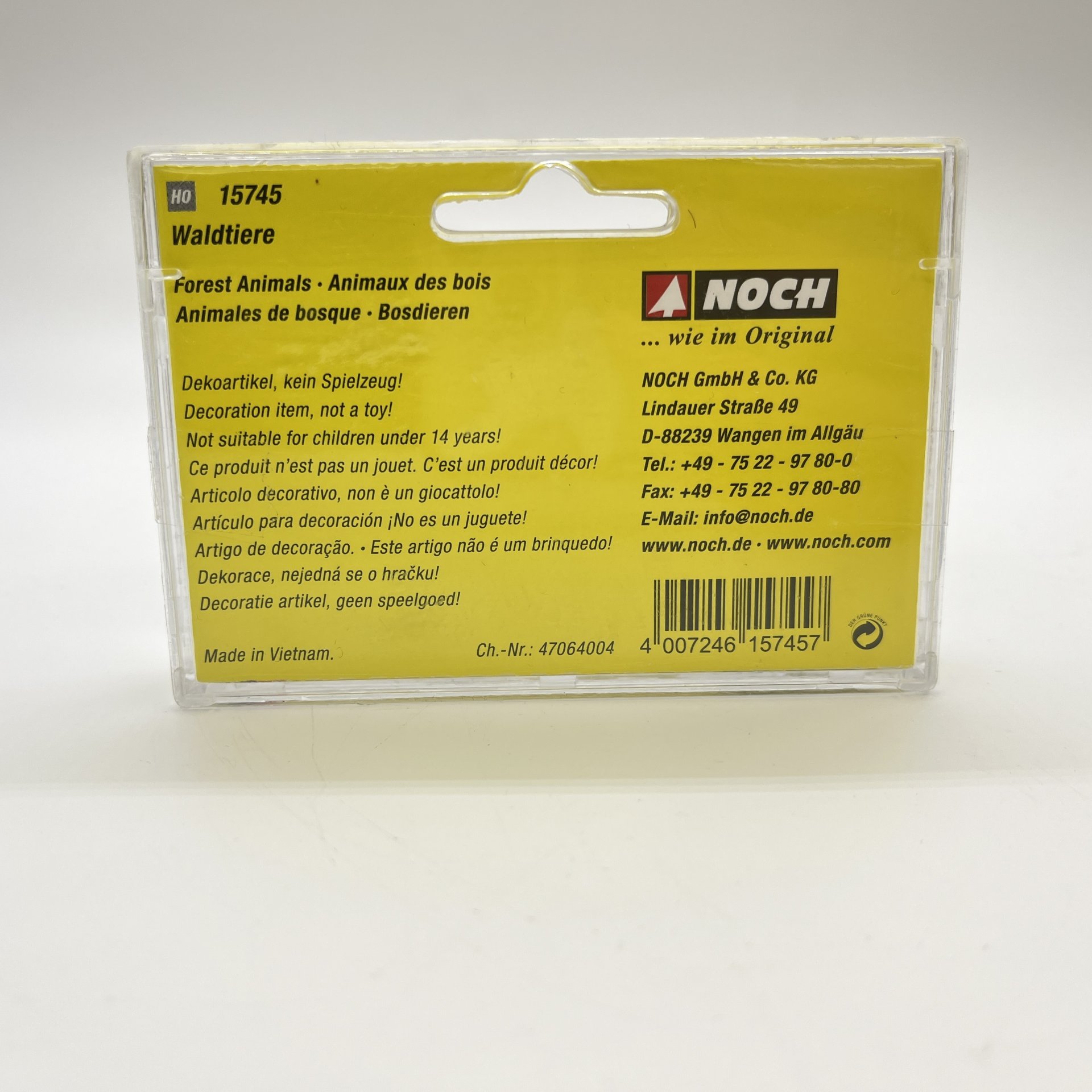 Набор Waldtiere (дикие животные) в оригинальной упаковке для модели железной дороги, Noch, пластик, Германия, 1980-2000 гг.