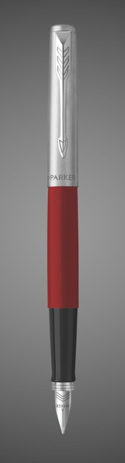 Перьевая ручка Parker Jotter Red CT , перо: F, цвет чернил: blue, в подарочной упаковке, Металлы: нержавеющая сталь, пластик