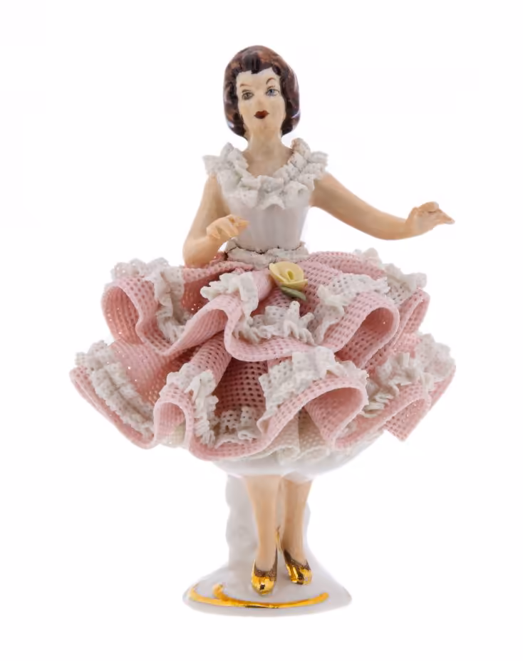 Статуэтка "Юная леди", фарфор, роспись,  Германия, 1950-1980 гг.