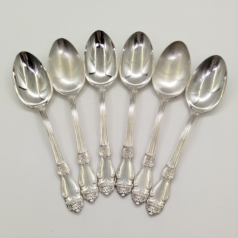 Набор из 6-ти столовых ложек с растительным декором