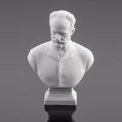 Бюст "П.И. Чайковский", Ленинградский фарфоровый завод (ЛФЗ)