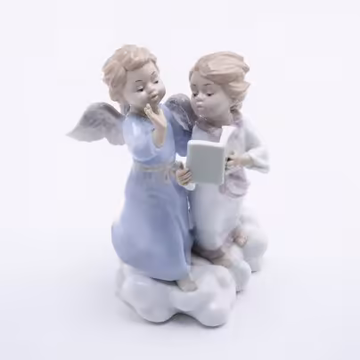 Статуэтка "Поющие ангелы", фарфор, роспись, фирма "Pavone", Италия, 2000-2020 гг., Pavone