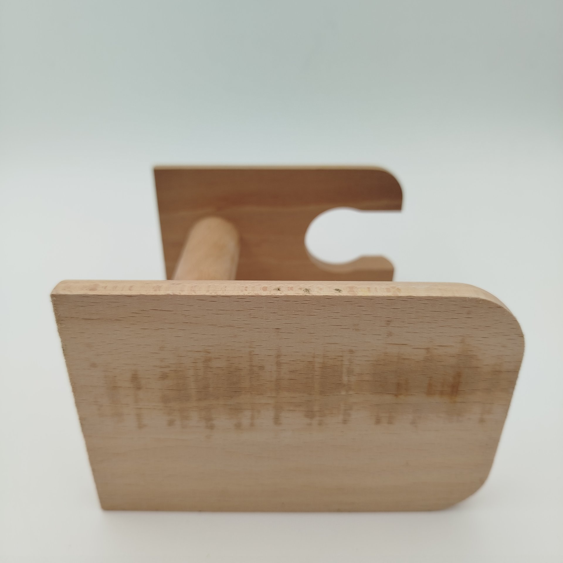 Бокал для пива (для Квака (Kwak)) уникальной формы с ручкой выполненной из дерева, стекло, дерево, деколь, Бельгия, 2000-2020 гг.