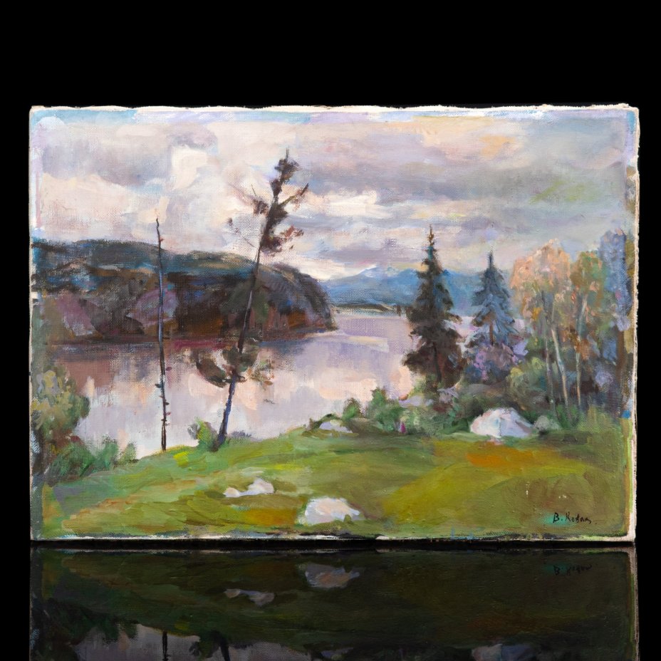 Картина "Соловки. Остров Анзер", художник В.В. Коваленко (Член Союза художников с 1970 г.)