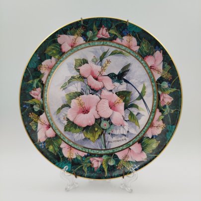 Настенная декоративная тарелка "The Blue Throated Sylph Hummingbird Theresa Politowicz"с подвесным механизмом, Royal Doulton