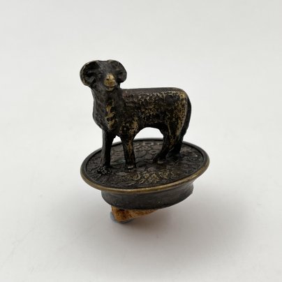 Пробка фигурная для штофа "Баран", металл, Западная Европа, 1900-1930 гг.