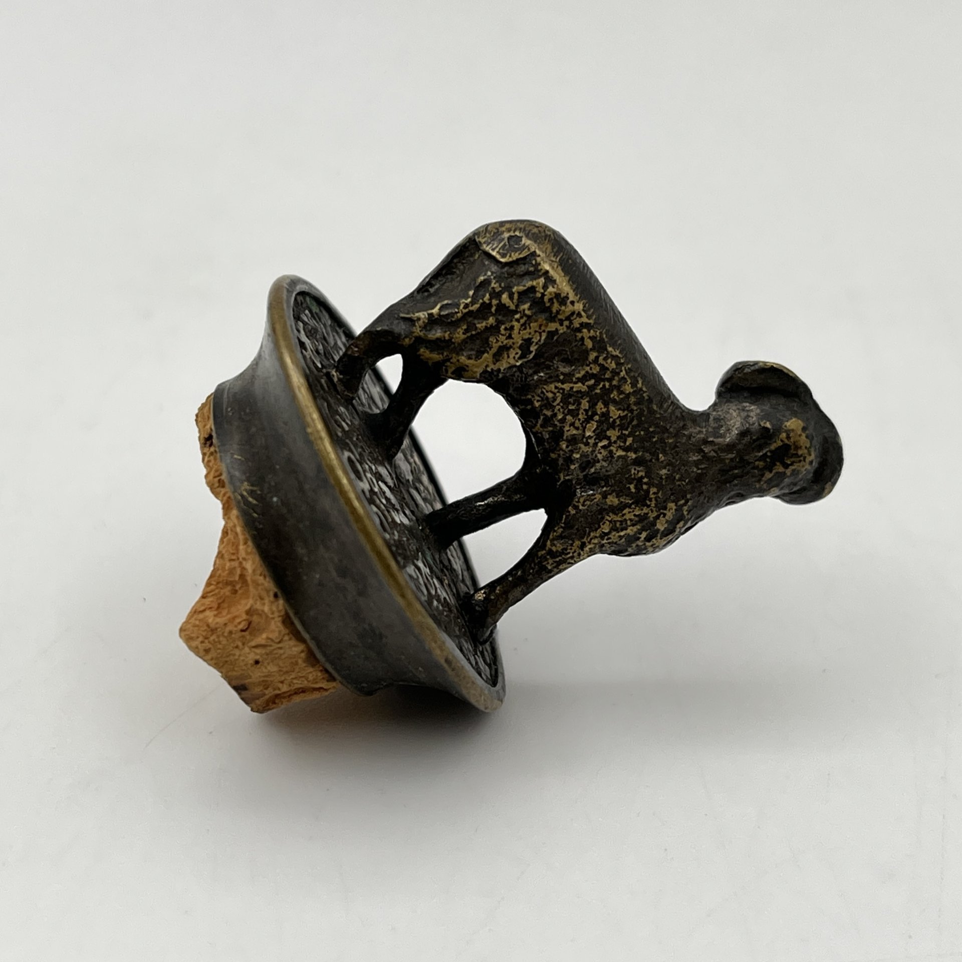 Пробка фигурная для штофа "Баран", металл, Западная Европа, 1900-1930 гг.