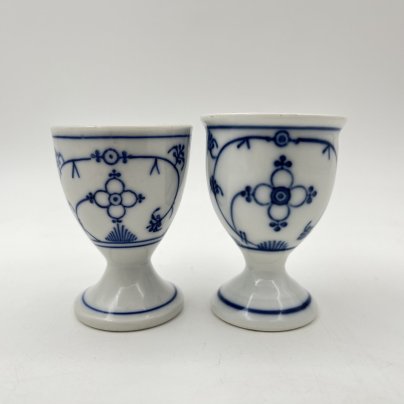 Пашотницы "Луковый узор" (Zwiebelmuster, Indish Blau) на 2 персоны (в подборе), фарфор, роспись, Западная Европа, 1970-1990 гг.