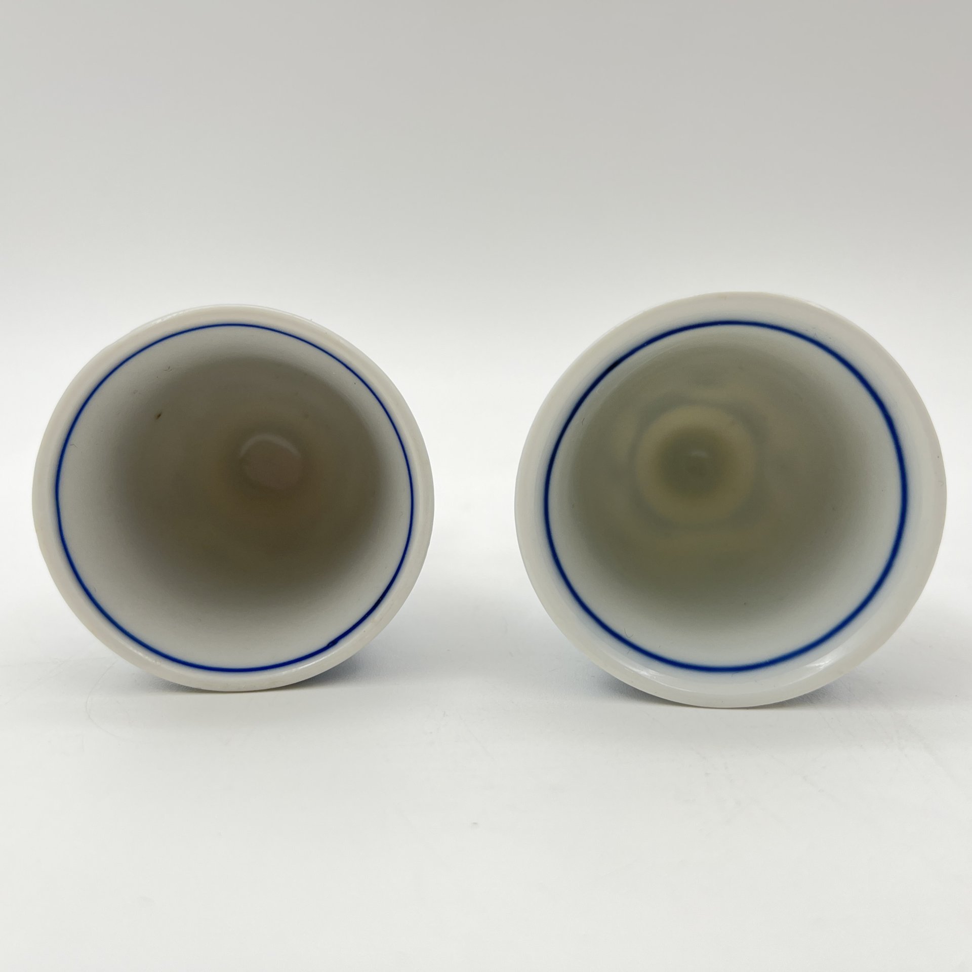 Пашотницы "Луковый узор" (Zwiebelmuster, Indish Blau) на 2 персоны (в подборе), фарфор, роспись, Западная Европа, 1970-1990 гг.