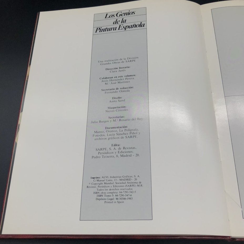 Книга с иллюстрациями "Los genios de la Pintura Espanola. Ribera" Clara Janes ("Гении испанской живописи. Рибера" на испанском языке)