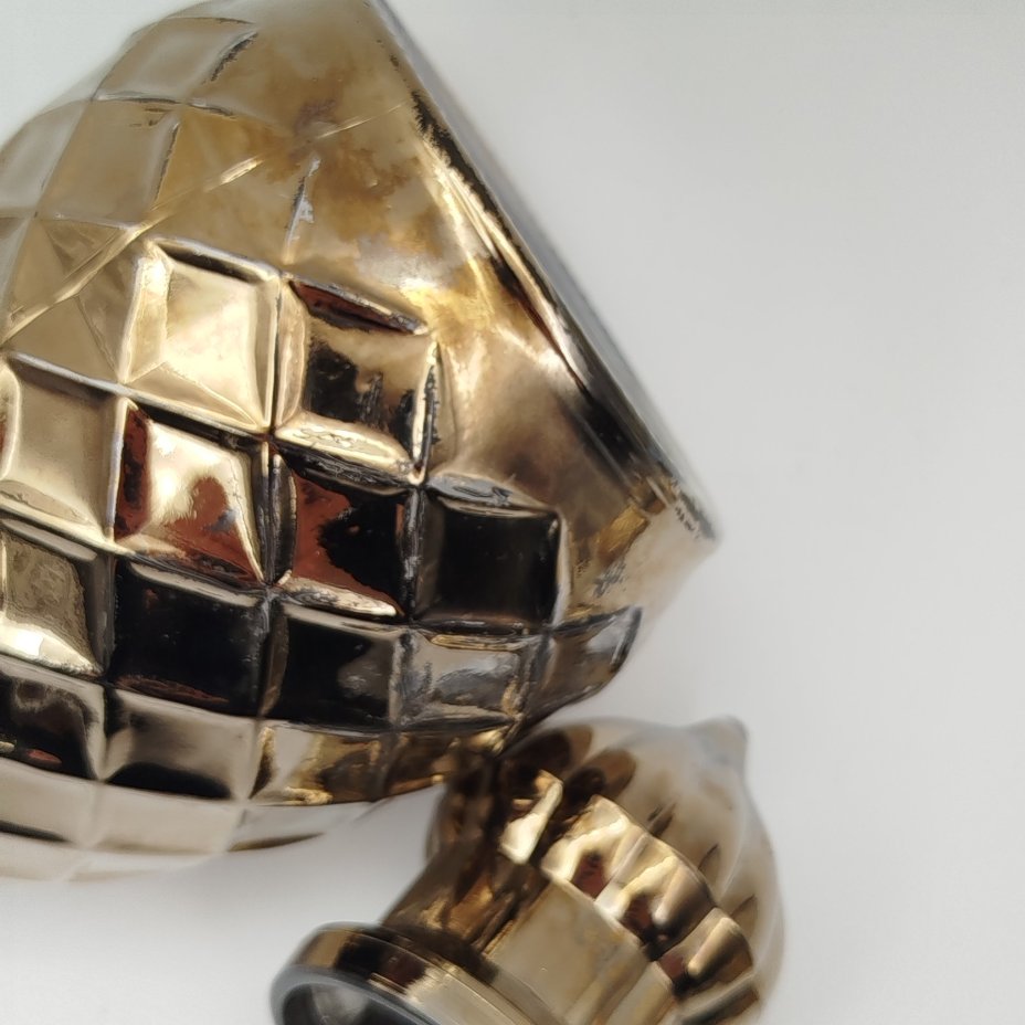 Набор "Подарочный" (штоф и 6 стопок) в оригинальной коробке, хрусталь, золочение, картон, Гусевской хрустальный завод (Гусь-Хрустальный), Российская Федерация, 1995-2010 гг.