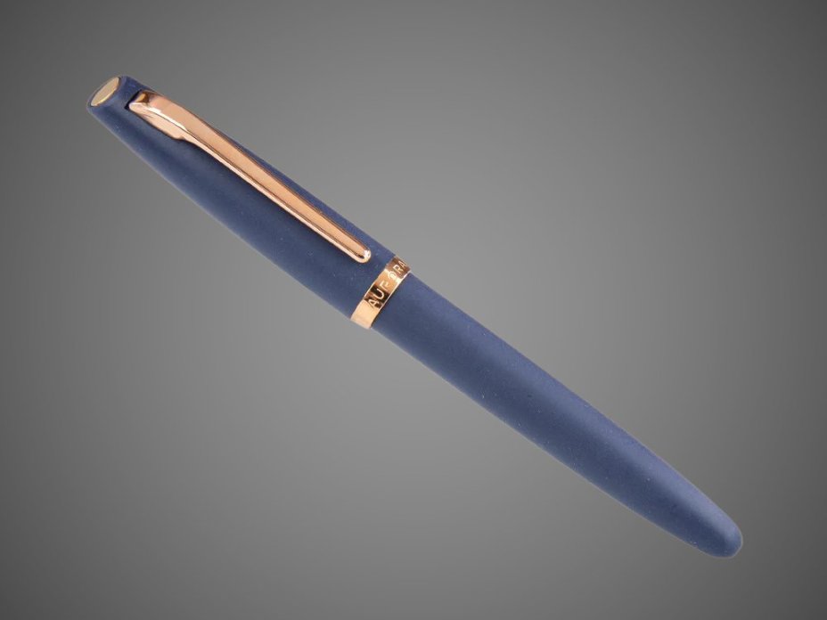 Перьевая ручка Aurora Style Resina Matt Blue PGT, перо - F, в подарочной коробке, Драгметаллы: позолота, позолота, смола