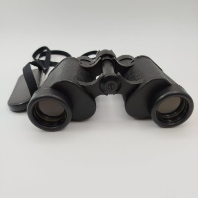 Бинокль призменный БПЦ 5 8х30м в чехле и кробке с инструкцией, металл, стекло, пластик, картон, Казанский оптико-механический завод (КОМЗ), Российская Федерация, 1999 г.