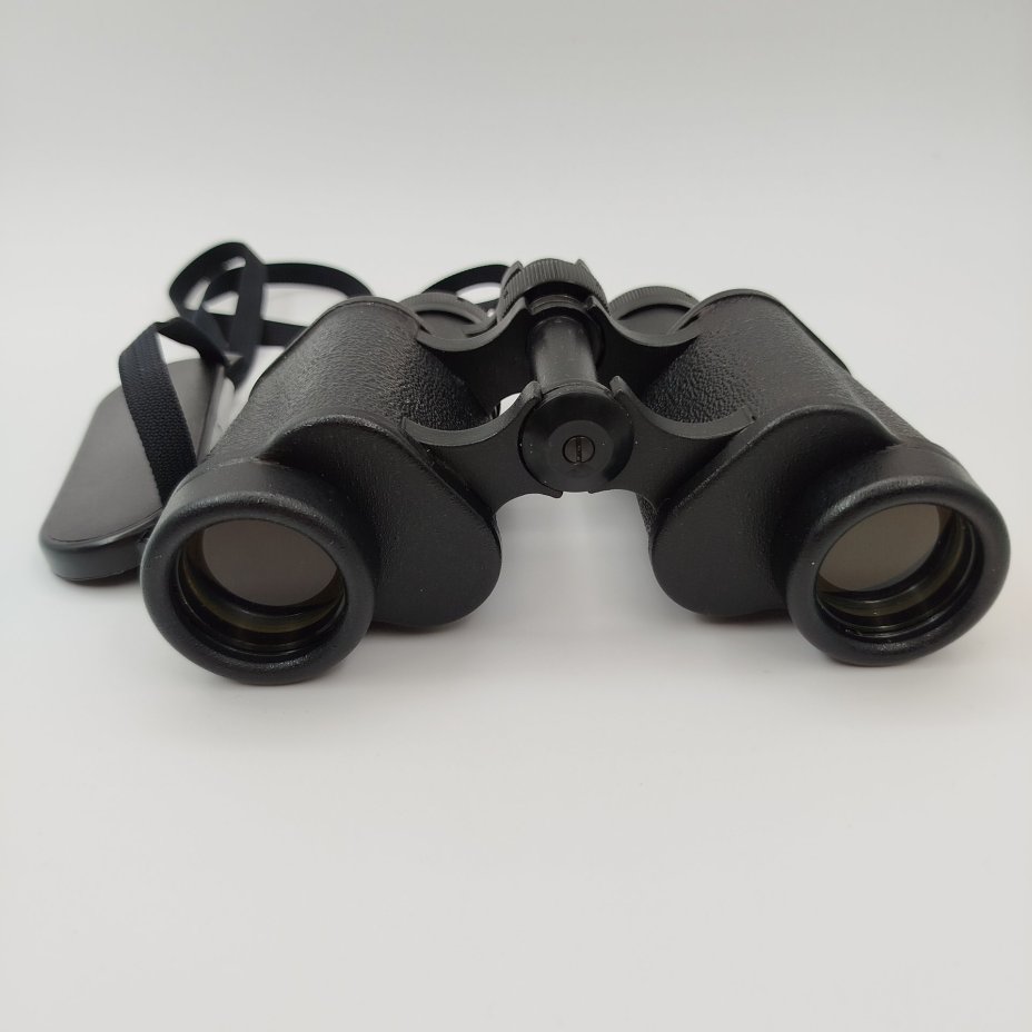 Бинокль призменный БПЦ 5 8х30м в чехле и кробке с инструкцией, металл, стекло, пластик, картон, Казанский оптико-механический завод (КОМЗ), Российская Федерация, 1999 г.