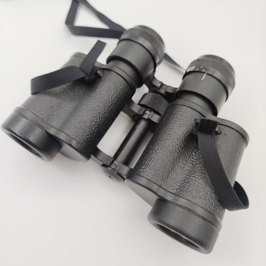 Бинокль призменный БПЦ 5 8х30м в чехле и кробке с инструкцией, металл, стекло, пластик, картон, Казанский оптико-механический завод (КОМЗ), Российская Федерация, 1999 г.