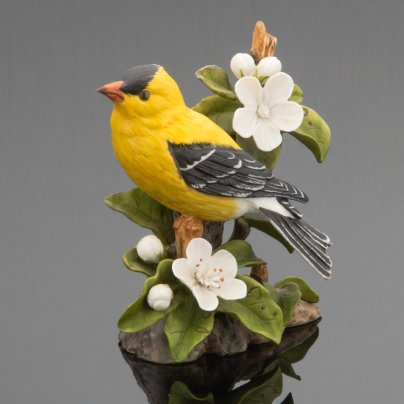Статуэтка "Американский щегол на ветке" ("Птица"), Franklin Porcelain