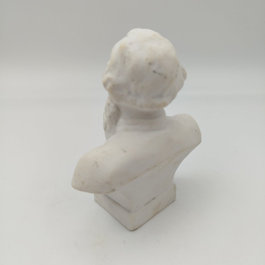 Бюст "Лев Николаевич Толстой", бисквит, Опытный завод «Фарфор» при ГИКИ, СССР, 1952-1956 гг.