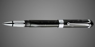 Ручка-роллер Aurora Alpha, Black CT, в подарочной коробке, Лаки и смолы: смола, хром