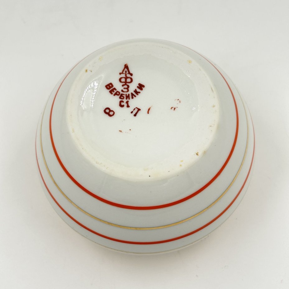 Ваза "Радиоволны", фарфор, золочение, Дмитровский фарфоровый завод (ДФЗ Вербилки), Дмитровский фарфоровый завод (ДФЗ Вербилки)