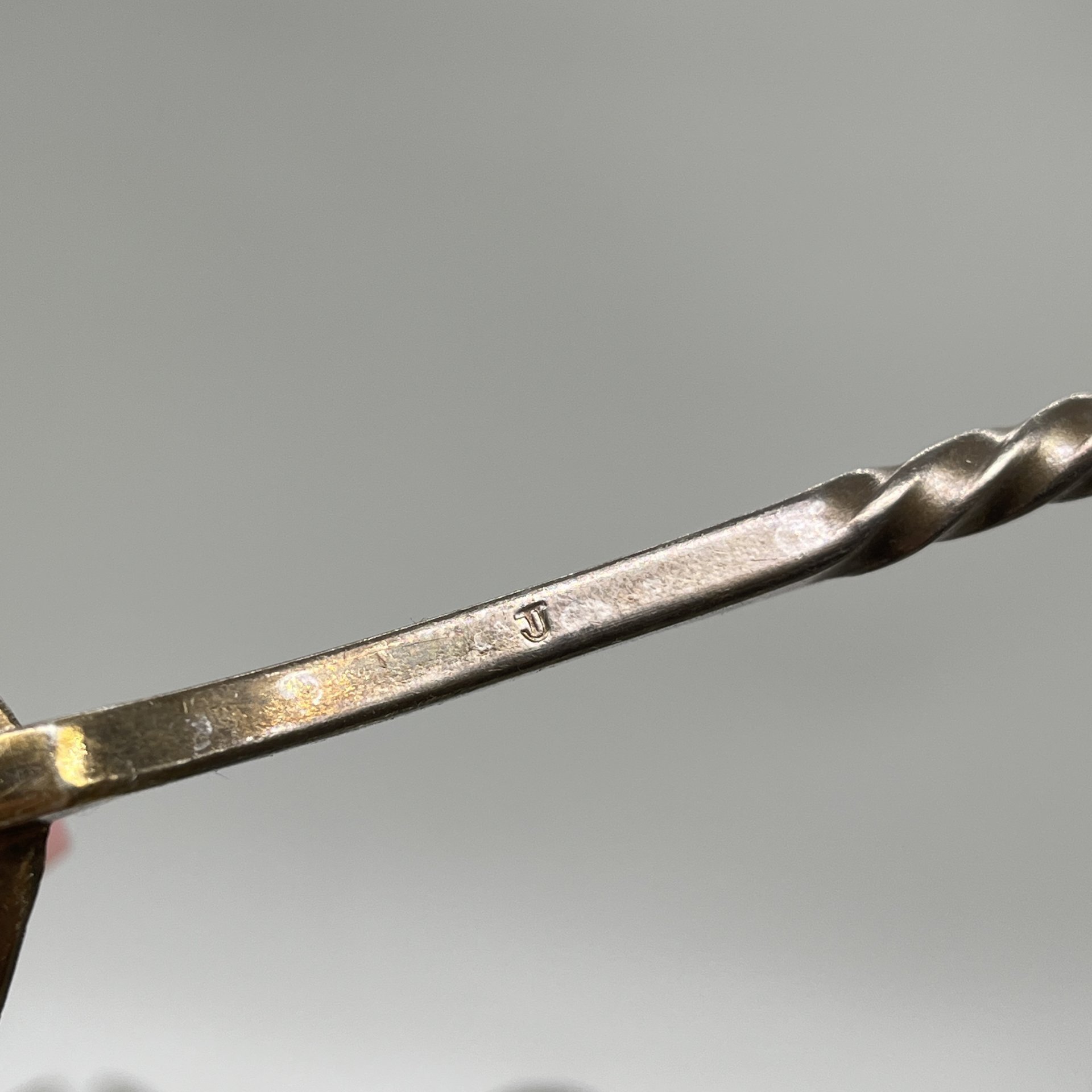 Набор из 3 сервировочных ложек (2 для салата и 1 для соуса) в подборе, мНЦ (медь-никель-цинк), Таллинский ювелирный завод, СССР, 1960-1980 гг.