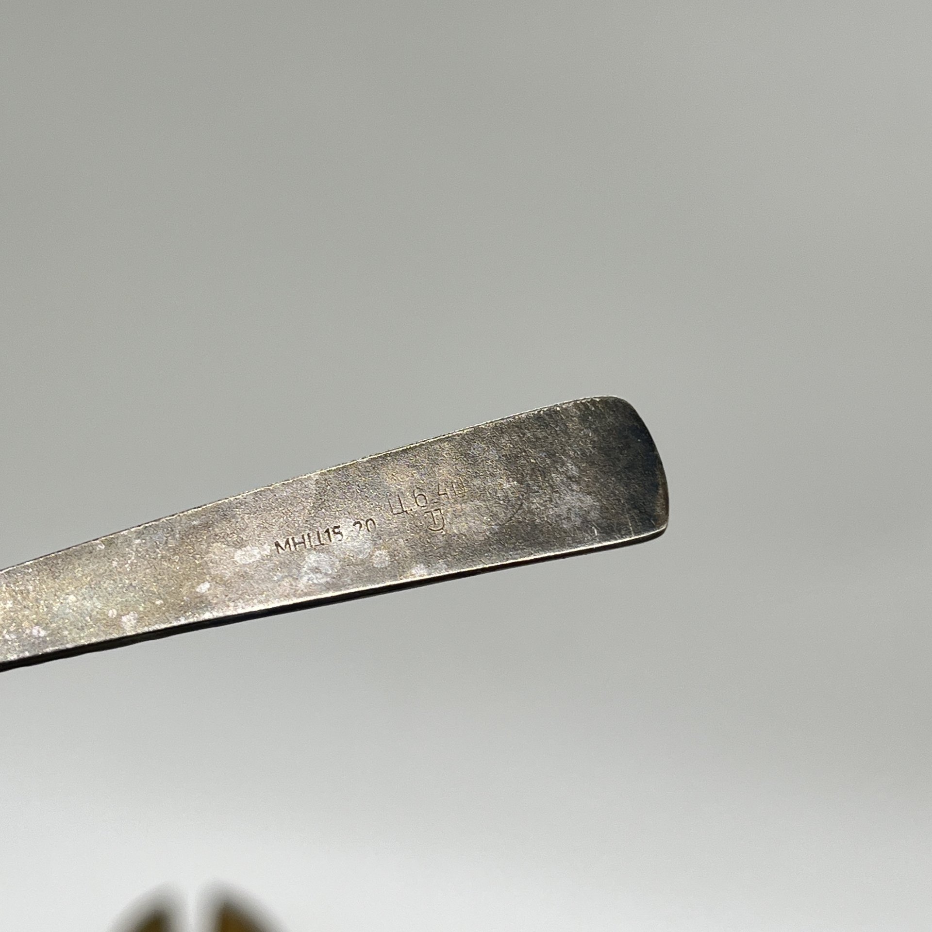 Набор из 3 сервировочных ложек (2 для салата и 1 для соуса) в подборе, мНЦ (медь-никель-цинк), Таллинский ювелирный завод, СССР, 1960-1980 гг.