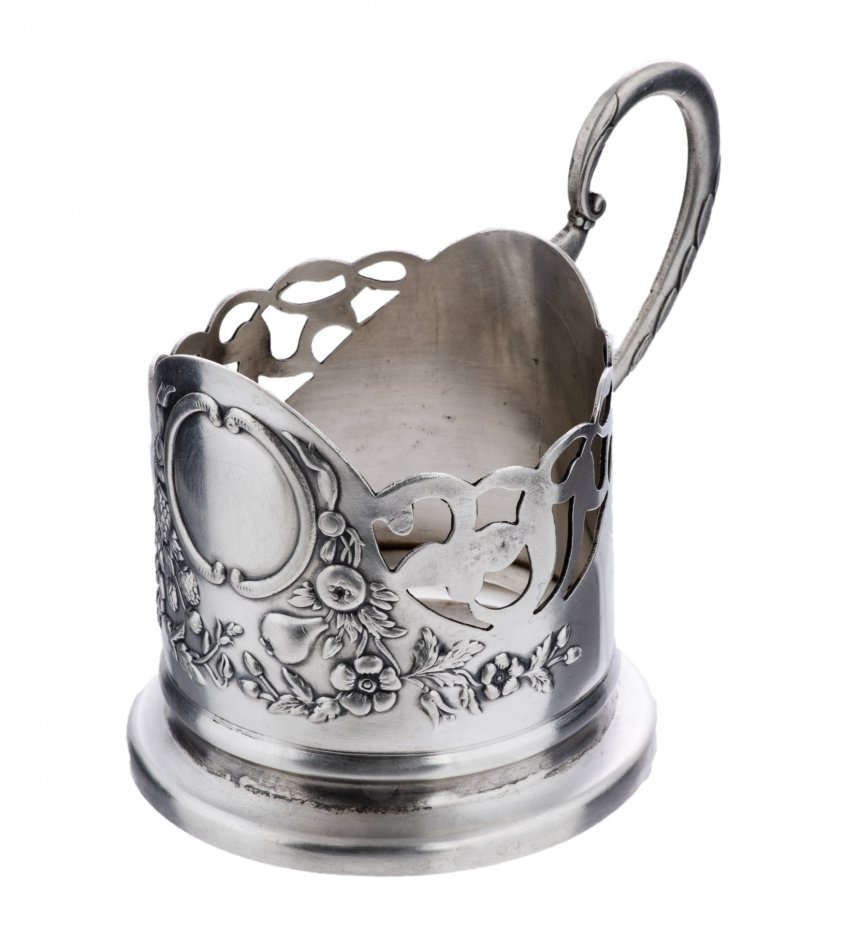 Подстаканник "Ягодный узор", мельхиор, СССР, 1960-1990 гг.