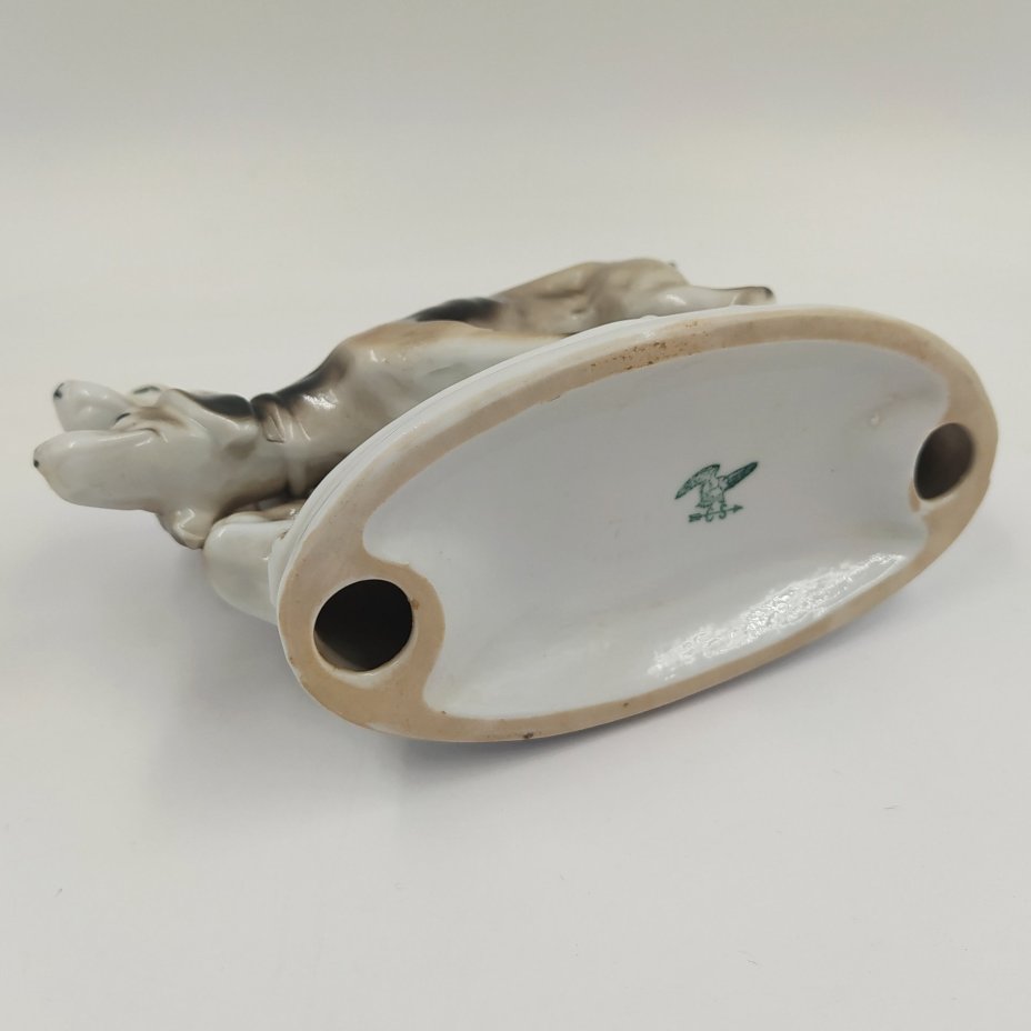 Статуэтка "Охотничьи собаки", фарфор, роспись, Carl Scheidig, Gräfenthal, Германия, 1906-1935 гг.