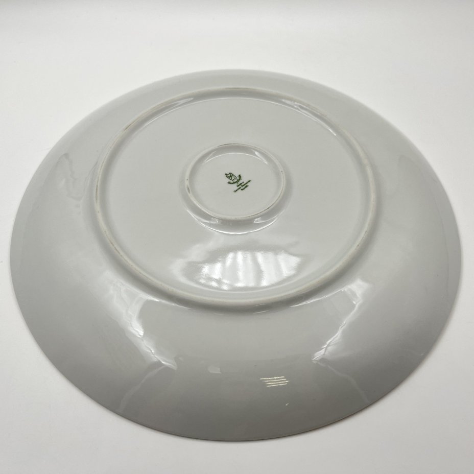 Блюдо сервировочное "Мейсенский букет", фарфор, деколь, золочение, Graf Von Henneberg Porzellan, 1777 Jlmenau, ГДР, 1977-1990 гг.