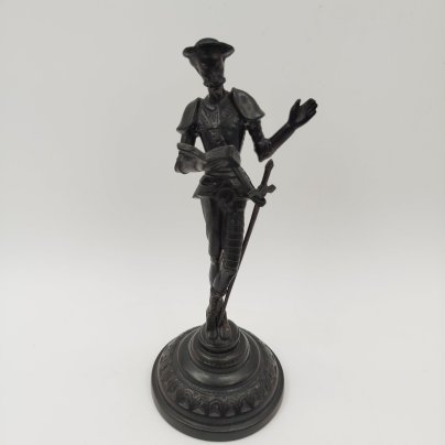 Статуэтка "Дон-Кихот", чугун, крашение, Каслинский чугунолитейный завод (Касли), СССР, 1976 г.