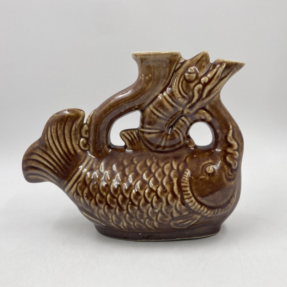 Штоф "Рыбка", керамика, полива, СССР, 1970-1990 гг.