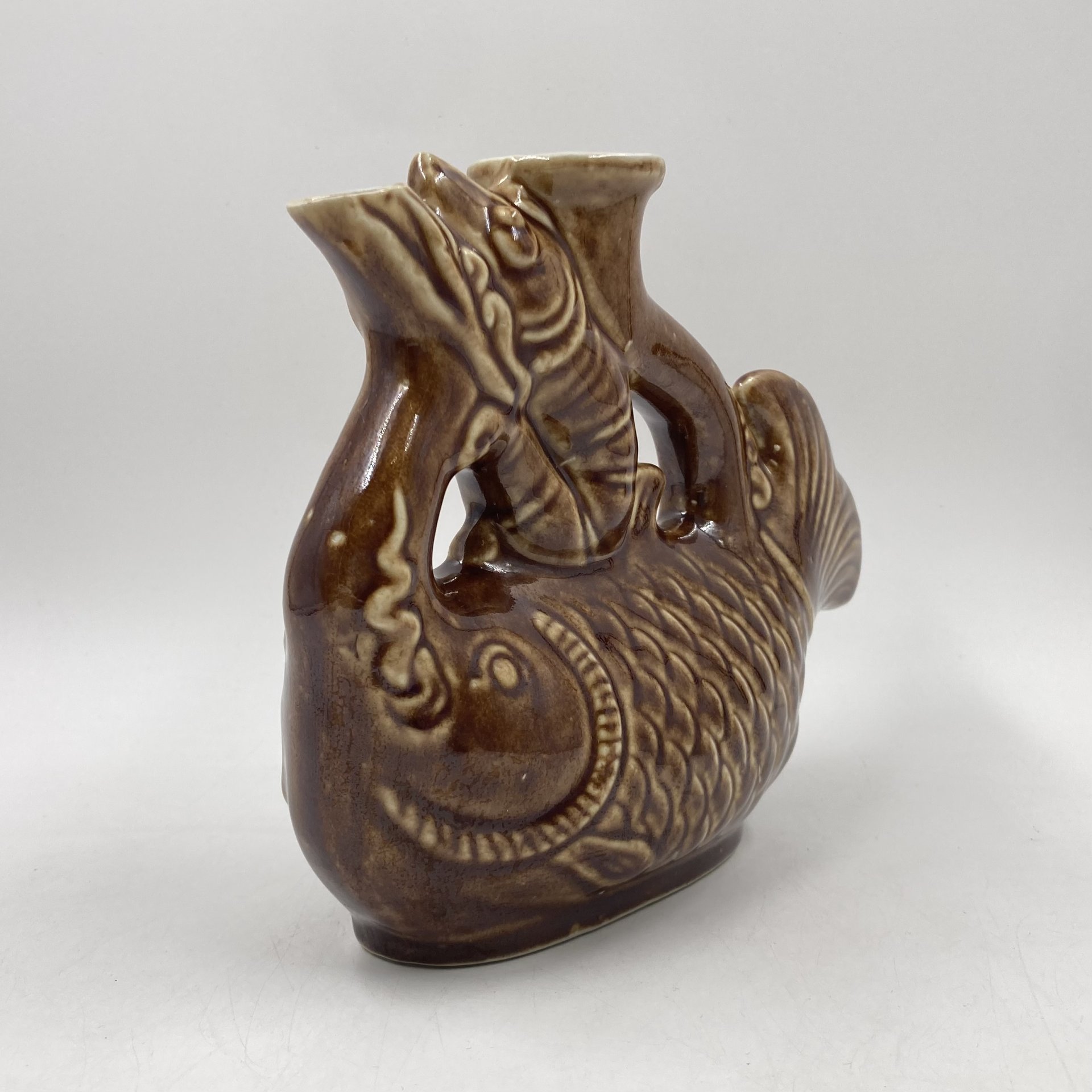 Штоф "Рыбка", керамика, полива, СССР, 1970-1990 гг.